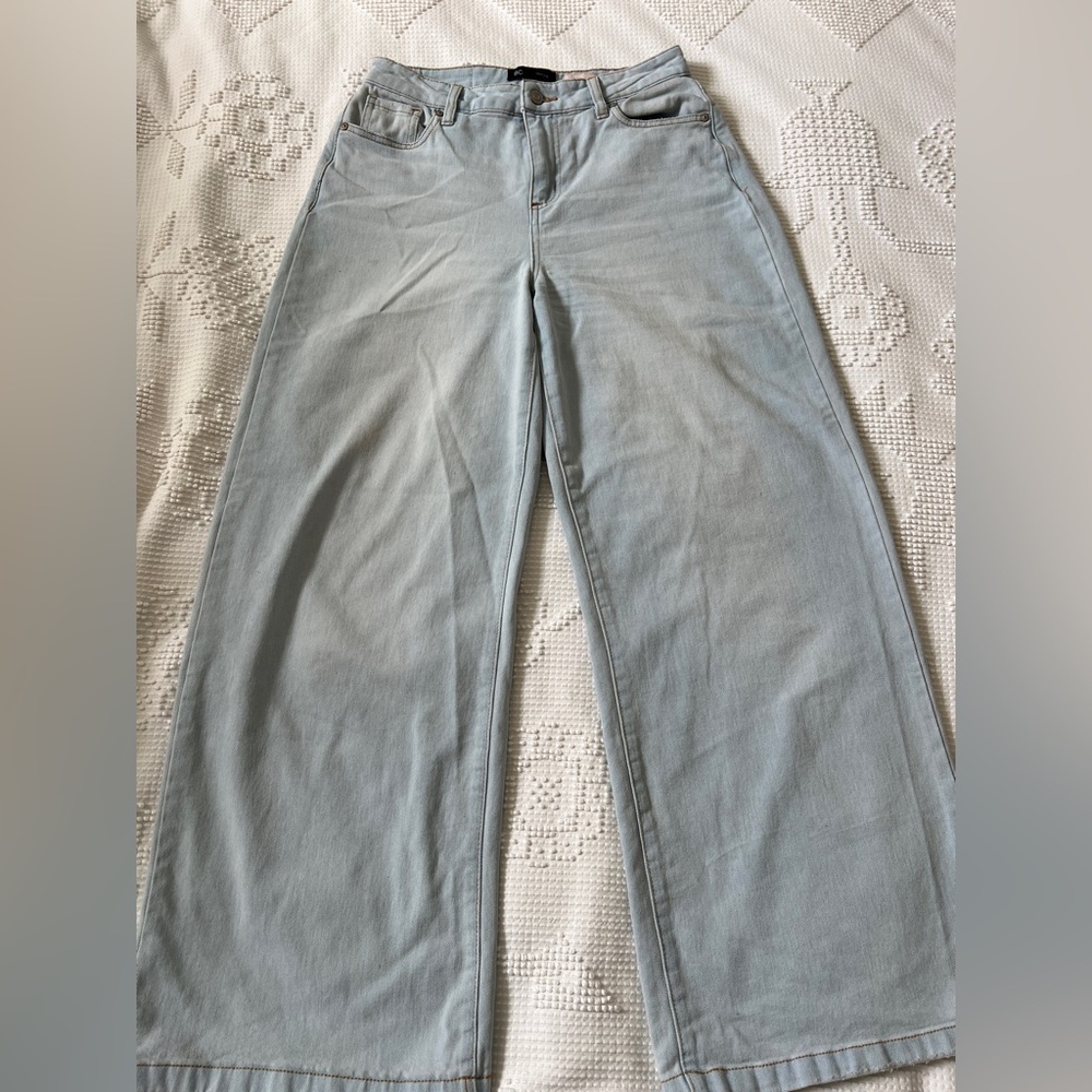 pale Blue Wide-Leg Jeans BCBGeneration